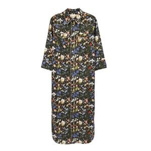 R13 x LIBERTY of LONDON Cowboy Dress in Black Floral S